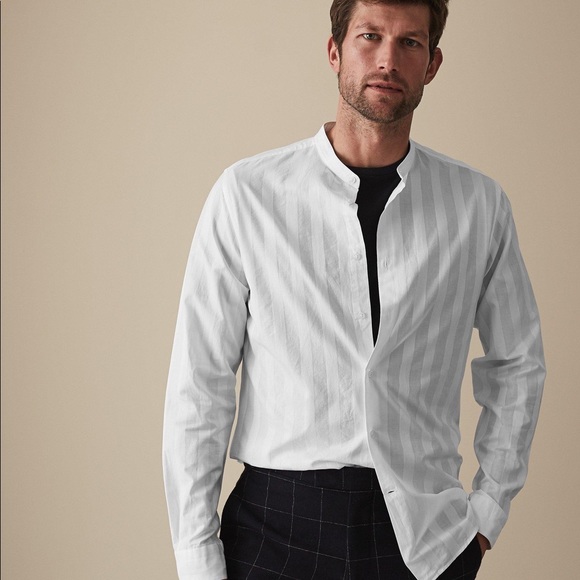 Reiss Grandad Collarless Shirt 